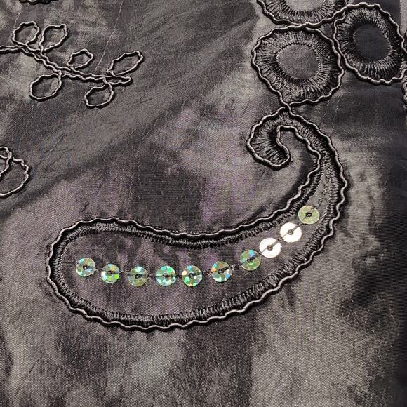 Susan Graver Sequin Embroidered Jacket Women's Plus Size 1X Green/Brown Dressy - Picture 7 of 16